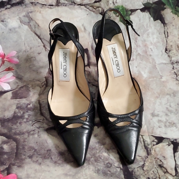 Jimmy Choo Shoes - Jimmy Choo Black slingback pumps size 6.5